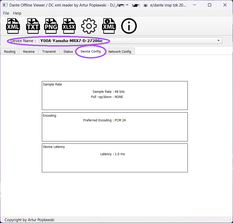 Device config